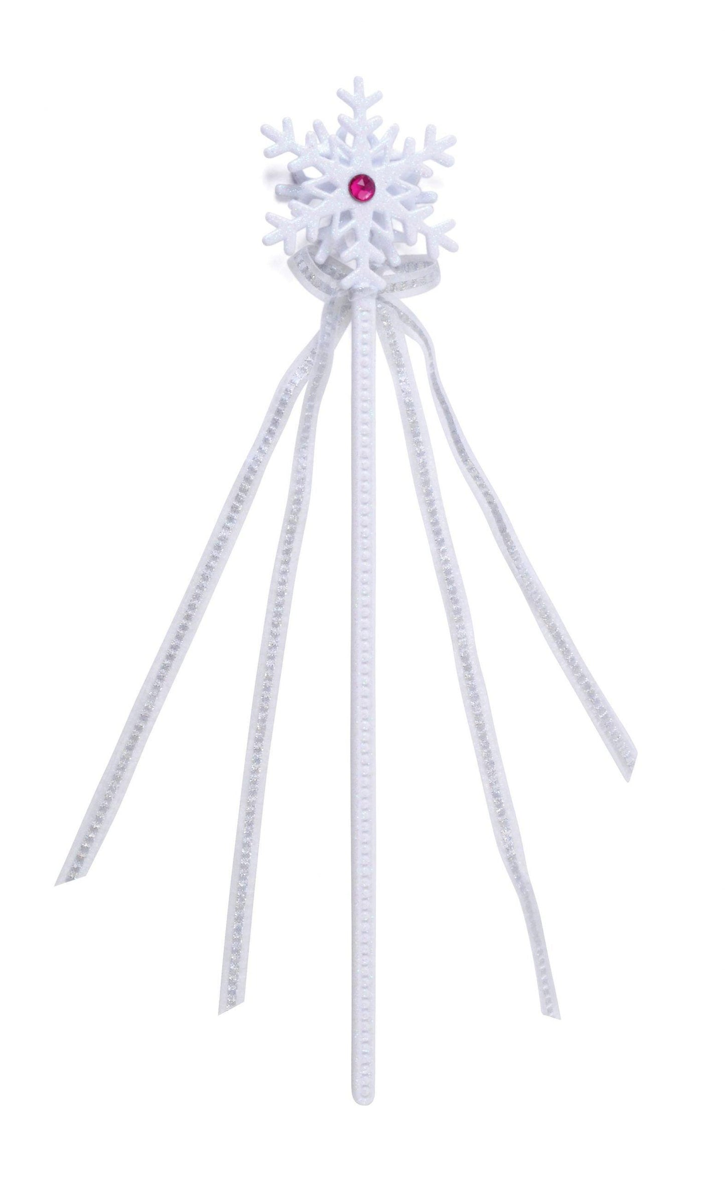 Snowflake Wand White, Fancy Dress Party Costume Accessory - Labreeze