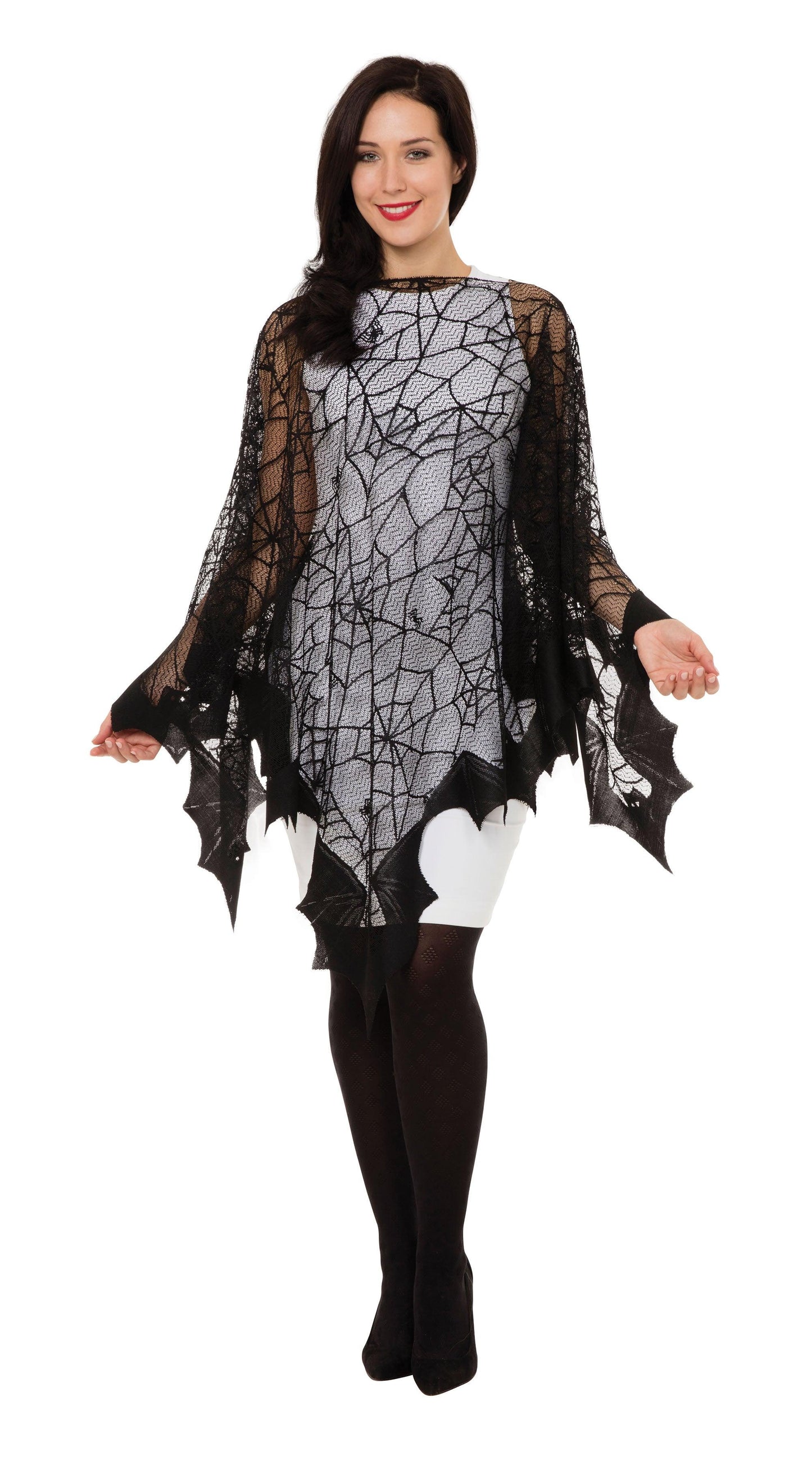 Spider Web & Bat Fishnet Cape - Labreeze