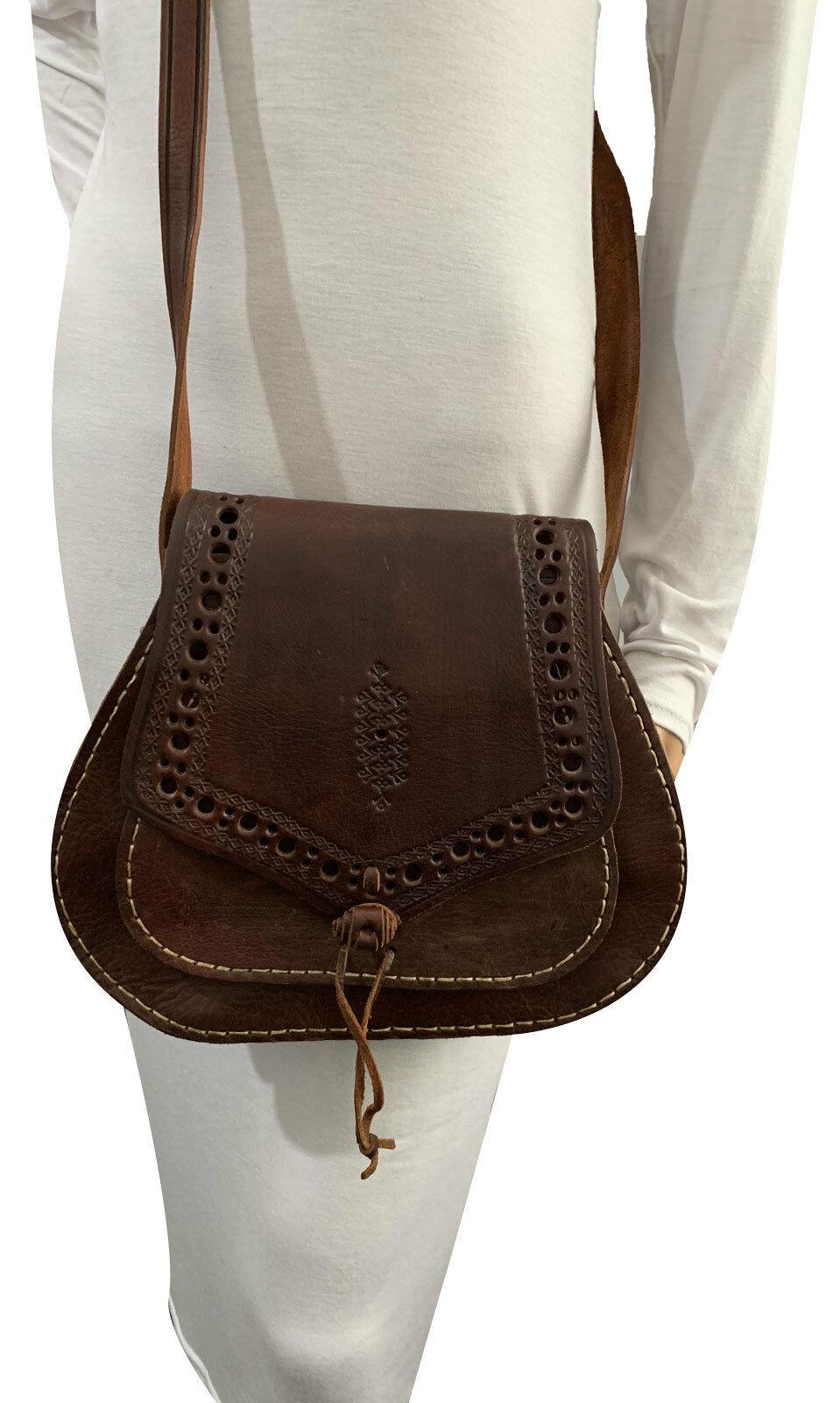 Strap140 travel small Sadler bag Moroccan real leather handbag - Labreeze