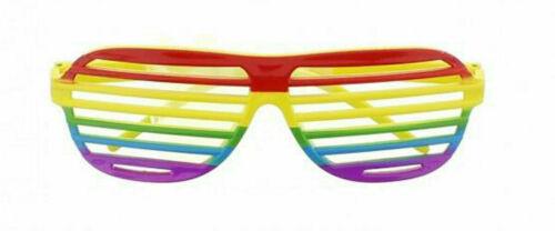 Support LGBT NHS Rainbow Shutter Shades Glasses Pride Party 90’s Fancy Dress - Labreeze