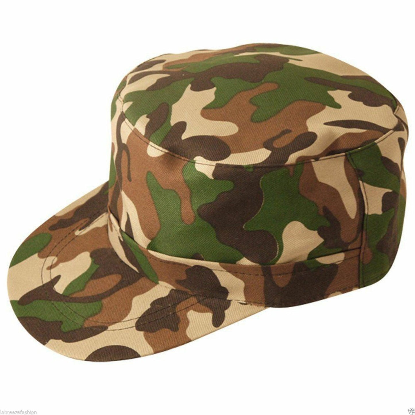 Unisex Army Camouflage Cap Camo Soldier Hat Fancy Dress Accessory - Labreeze