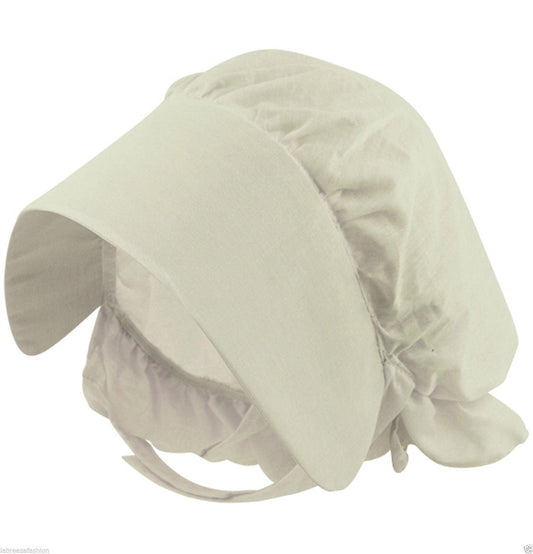 Victorian Bonnet Hat White Girls Cap Book Week Fancy Dress Party Hat - Labreeze