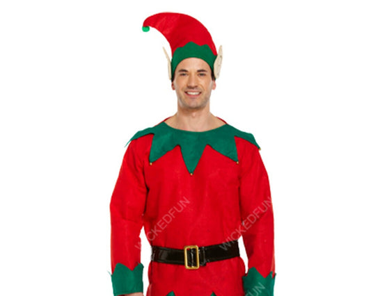 Step into the Magic: Adult Elf Men Costume - Your Classic Christmas Ensemble