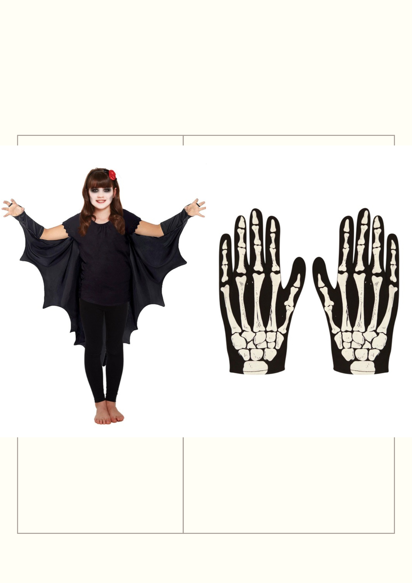 Kids Halloween Bat Set - all included items on white background