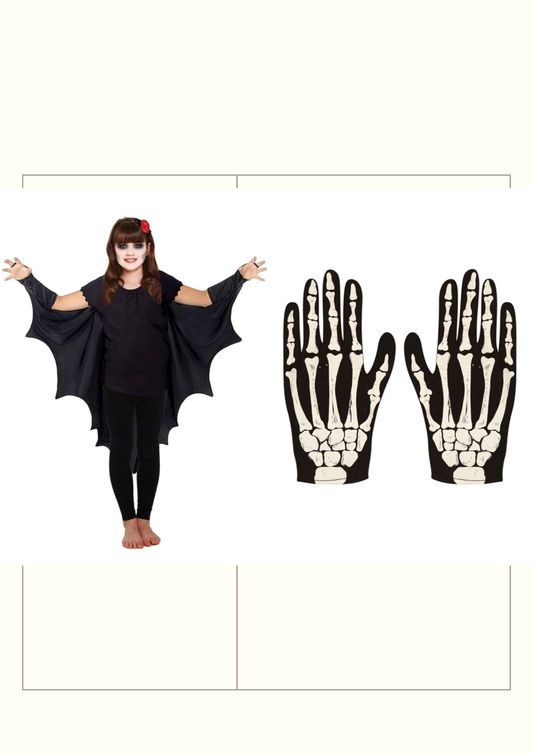 Kids Halloween Bat Set - all included items on white background