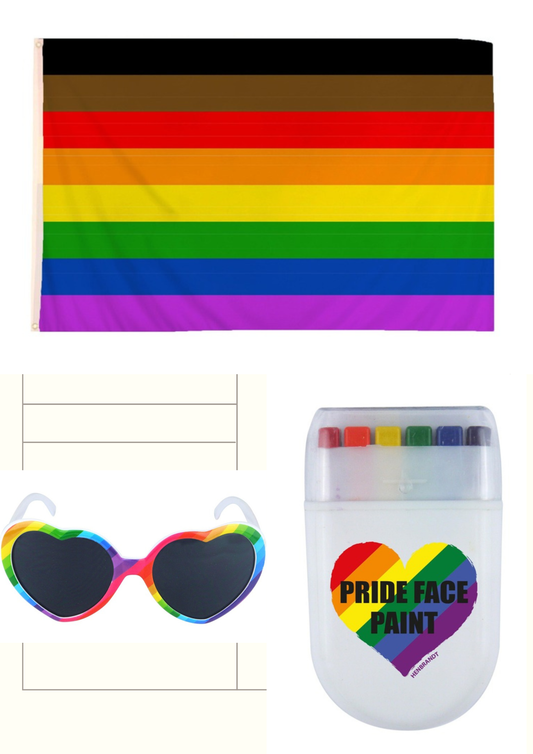 Pride Parade Kit - all included items on white background
