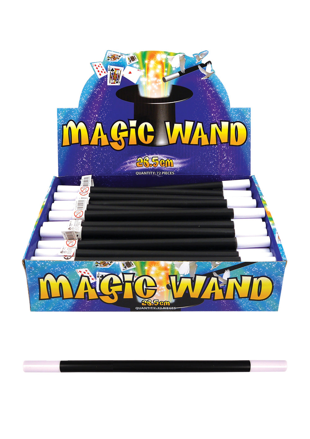 Mad Hatter Chequered Hat with 26.5cm Magic Wand and White Gloves - Complete Wonderland Costume Set