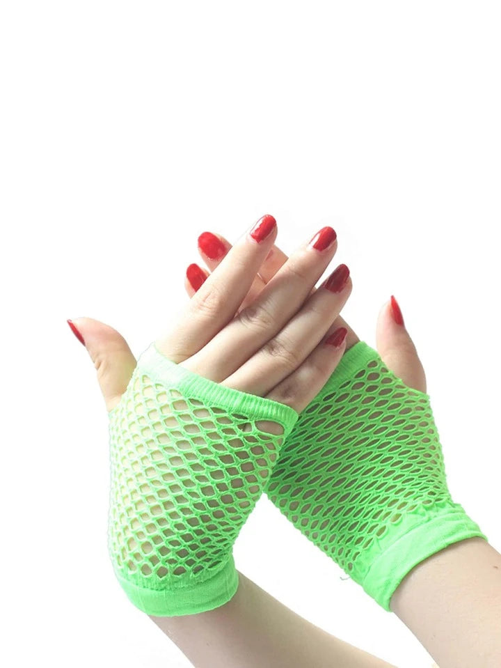 Fingerless Short Fishnet Gloves - Edgy Elegance for a Statement Look