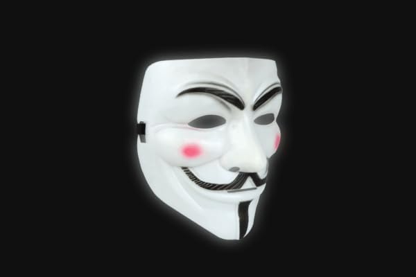 Labreeze Vendetta Face Mask – Guy Fawkes Style Costume Accessory for Adults – Halloween Fancy Dress, Anonymous Cosplay, Stage & Themed Party Mask