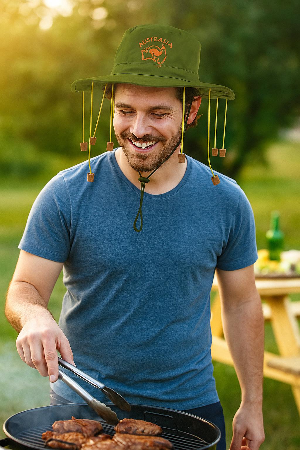 labreeze Australian Cork Headwear for Men – Classic Outback Bushman Style with 10 Dangling Corks, Fancy Dress Costume Accessory for Festivals, BBQs, Australia Day & Themed Events - Labreeze Ltd