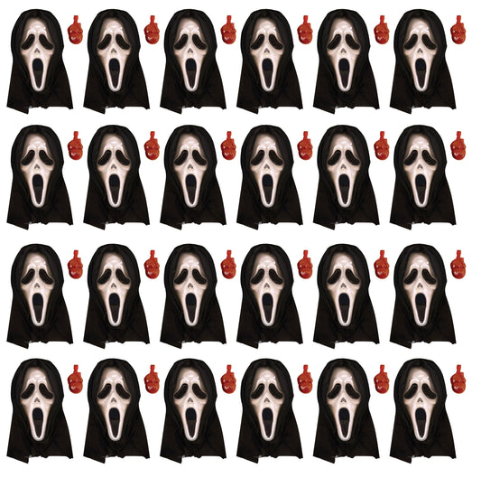 24 x Bleeding Halloween Masks - Spooky Scream Masks with Blood - Labreeze
