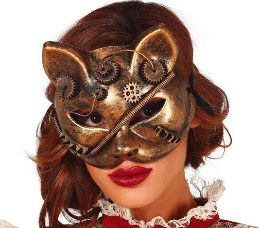 STEAMPUNK CAT MASK PVC