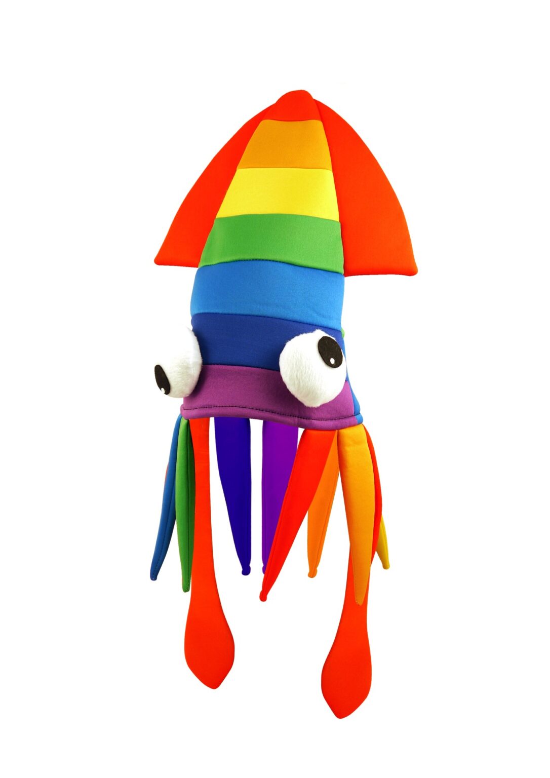 labreeze Rainbow Squid Hat for Adults – Novelty Sea Creature Fancy Dress Hat
