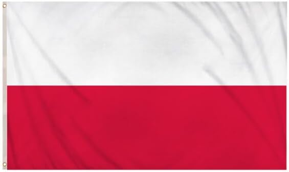 Poland Flag 5ft x 3ft – Polish Polyester National Flag with Metal Eyelets & Double Stitched Seams - Labreeze Ltd