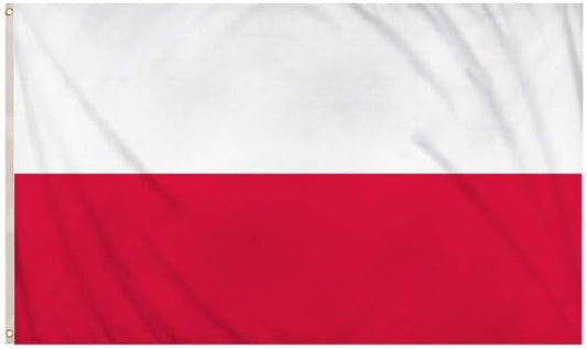Poland Flag 5ft x 3ft – Polish Polyester National Flag with Metal Eyelets & Double Stitched Seams - Labreeze Ltd