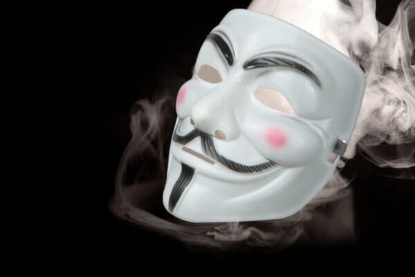 Labreeze Vendetta Face Mask – Guy Fawkes Style Costume Accessory for Adults – Halloween Fancy Dress, Anonymous Cosplay, Stage & Themed Party Mask