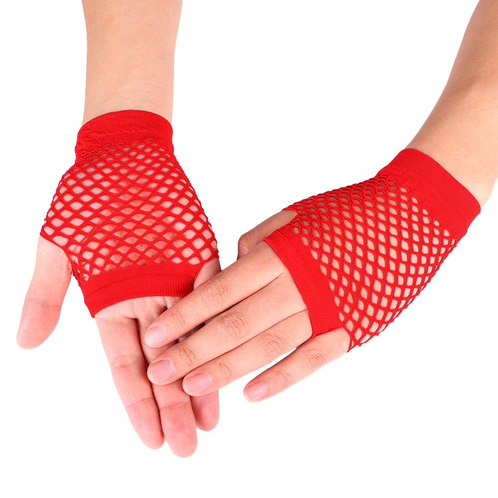 Fingerless Short Fishnet Gloves - Edgy Elegance for a Statement Look