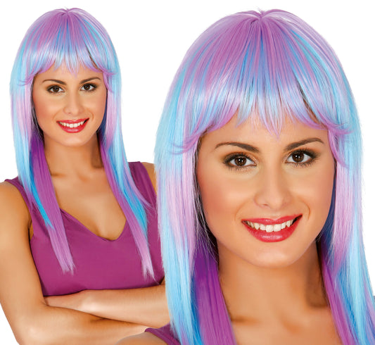 EXTRA BLUE LONG-HAIRED WIG (BOX CONTAINE
