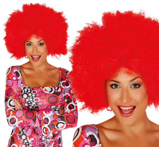 EXTRA RED AFRO WIG