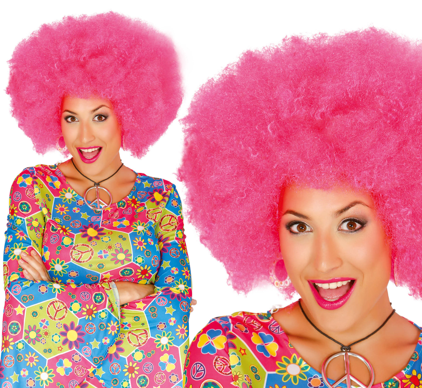 EXTRA PINK AFRO WIG