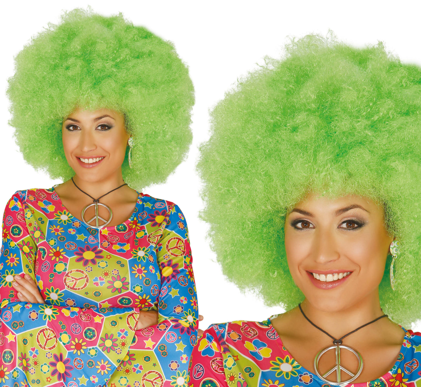 EXTRA GREEN AFRO WIG