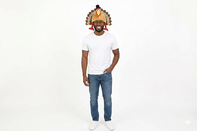 labreeze Turkey Hat for Adults – Novelty Fancy Dress Costume Accessory for Parties & Events