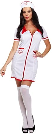 labreeze Women’s Sexy Nurse Costume – Adult Halloween Fancy Dress Outfit with Dress & Headpiece | Scary Horror Nurse Cosplay | One Size Fits All