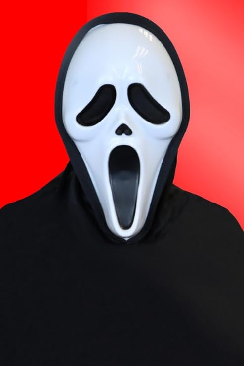 labreeze Pack of 10 Adult Screaming Ghost Face Masks with Hood – Scary Halloween Costume Accessories for Fancy Dress, Trick or Treat, Cosplay, Haunted Houses & Horror Parties