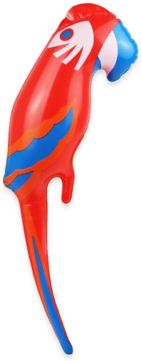 Inflatable Parrot Toy (48cm) – Blow-Up Bird Prop for Tropical Parties, Hawaiian Luau Decorations, Beach Fun, Fancy Dress Accessories, Summer Events & Kids Birthday Parties