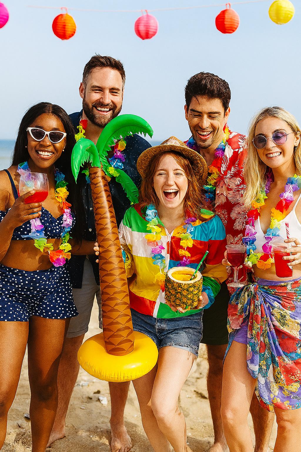 labreeze Inflatable Palm Tree 168cm – Giant Blow Up Tropical Decoration for Luau, Beach Party, Summer Events, Poolside & Jungle Theme Decor