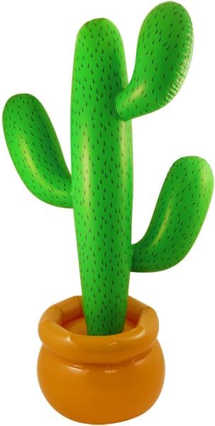labreeze Inflatable Cactus (86cm) – Blow-Up Western Party Decoration for Cowboy Theme, Fiesta, Luau, Summer BBQ & Photo Booth Props