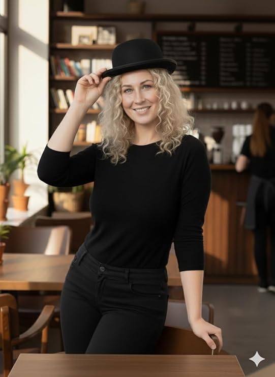 labreeze Black Satin Bowler Hat for Adults – Classic Style Fancy Dress Costume Hat