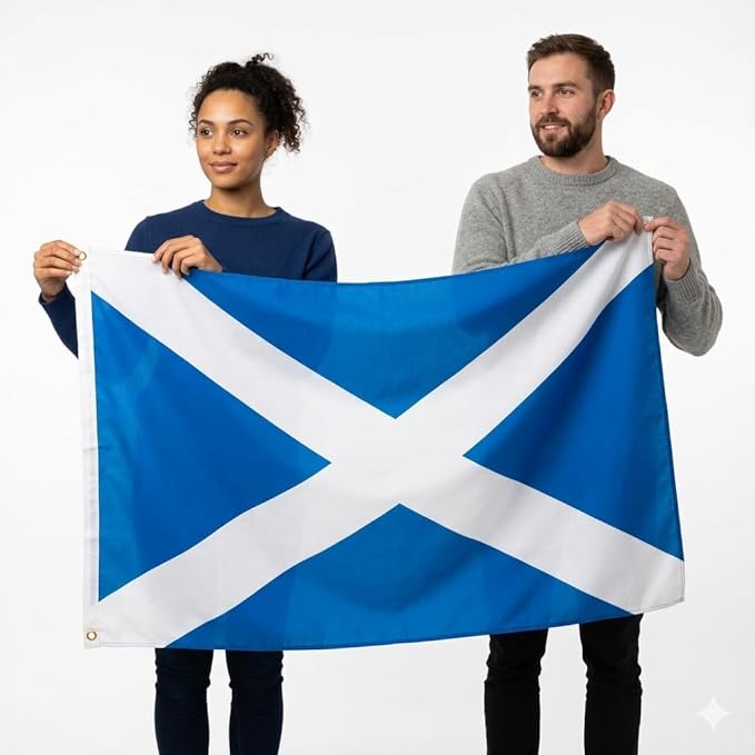 labreeze Scotland St Andrew’s Saltire Flag 5ft x 3ft – Blue & White Scottish Polyester Flag - Labreeze Ltd