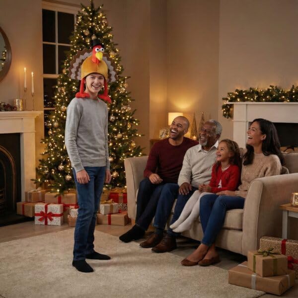 labreeze Turkey Hat for Adults – Novelty Fancy Dress Costume Accessory for Parties & Events