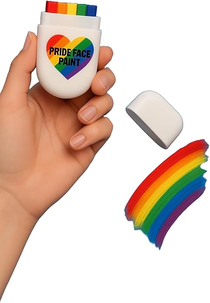 Rainbow Pride Face Paint – 6-Color Set for LGBTQ+ Celebrations, Festivals & Parades – Safe & Non-Toxic