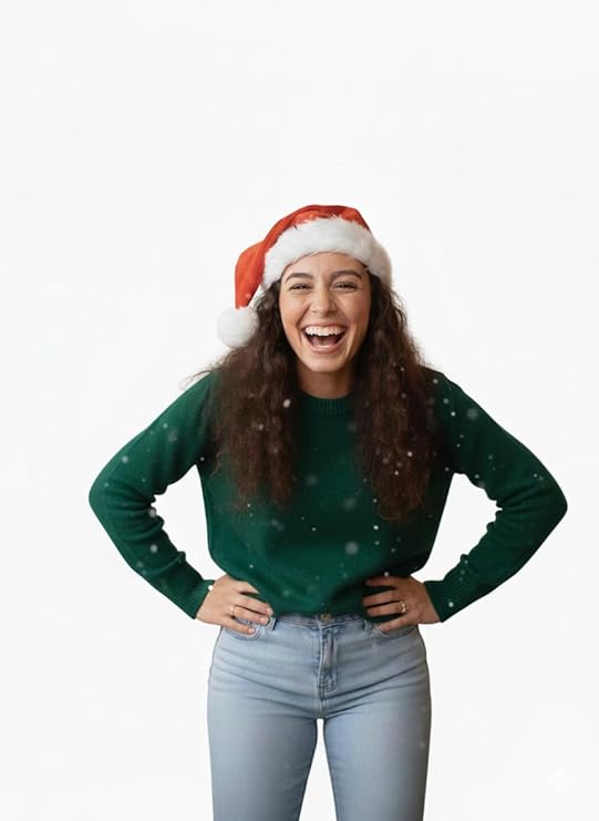 labreeze Deluxe Adult Santa Hat – Red & White Plush Classic Christmas Style