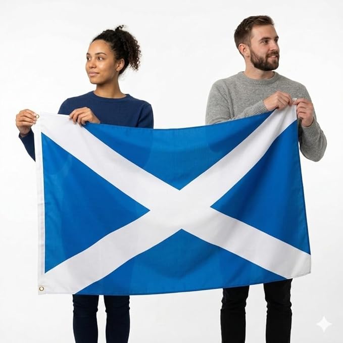 labreeze Scotland St Andrew’s Saltire Flag 5ft x 3ft – Blue & White Scottish Polyester Flag - Labreeze Ltd