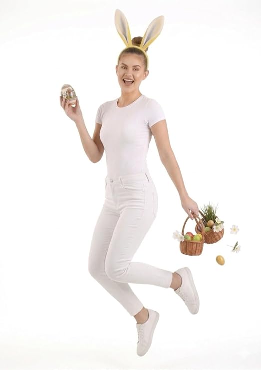 labreeze Yellow Bunny Ears Headband – Easter Fancy Dress Accessory (21 x 26cm) - Labreeze Ltd