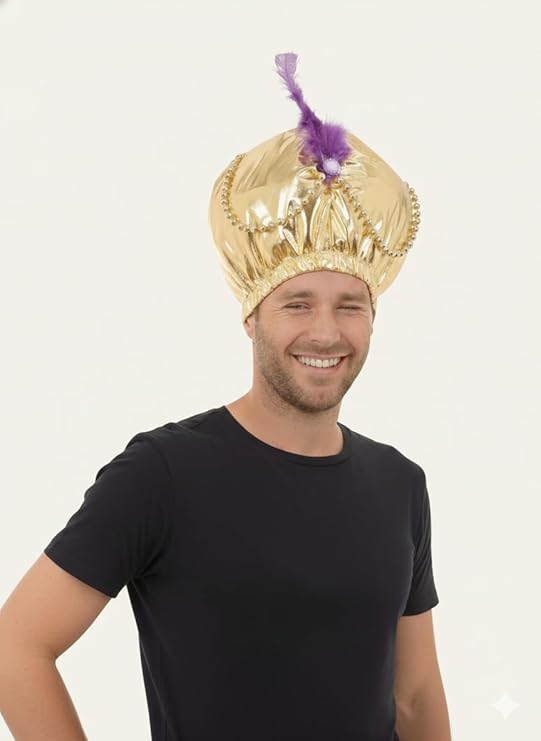 labreeze Arabian Hat with Beads & Jewels – Adult Exotic Costume Accessory