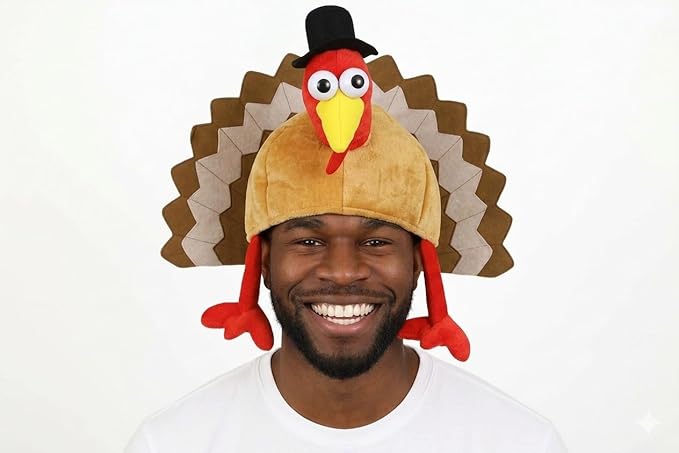 labreeze Turkey Hat for Adults – Novelty Fancy Dress Costume Accessory for Parties & Events
