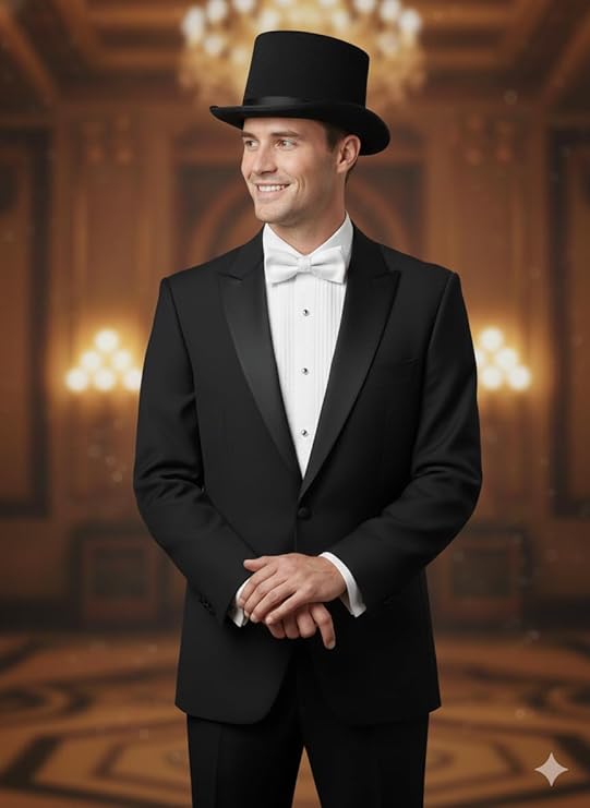 Adult Black Velour Top Hat with White Bow – Classic Fancy Dress Accessory