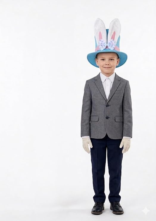 labreeze Children's Easter Bunny Top Hat with White Gloves – Complete Costume Set for Kids - Labreeze Ltd