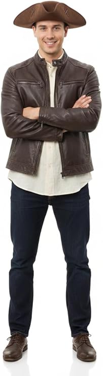 labreeze Brown Pirate Tricorn Hat – Adult Suede Three-Corner Hat