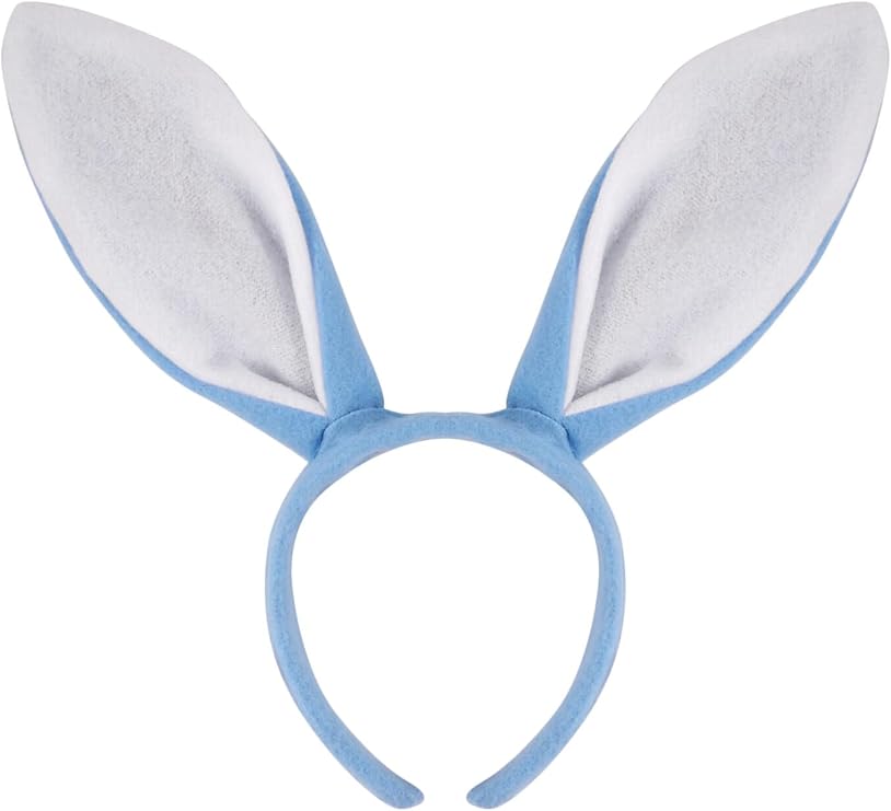 labreeze Bunny Ears Headband – Blue & White Easter Fancy Dress Accessory (21 x 26cm) - Labreeze Ltd