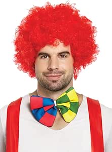 labreeze Red Clown Wig 120g – Adult Halloween Fancy Dress Accessory | Scary Circus Clown Costume Wig for Creepy Horror Parties, Cosplay & Carniva