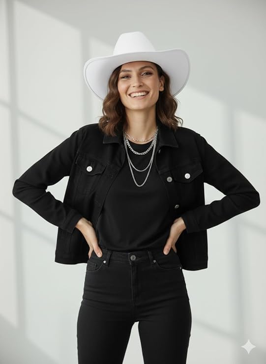 labreeze White Studded Cowboy Hat – Adult Western Party Hat