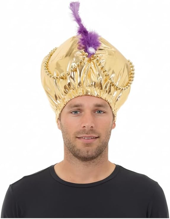 labreeze Arabian Hat with Beads & Jewels – Adult Exotic Costume Accessory