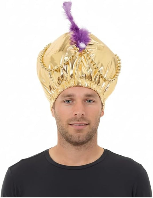 labreeze Arabian Hat with Beads & Jewels – Adult Exotic Costume Accessory