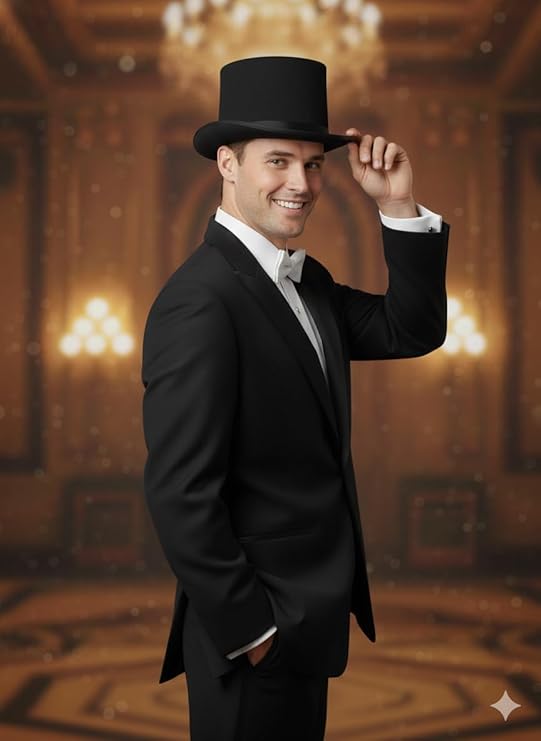 Adult Black Velour Top Hat with White Bow – Classic Fancy Dress Accessory