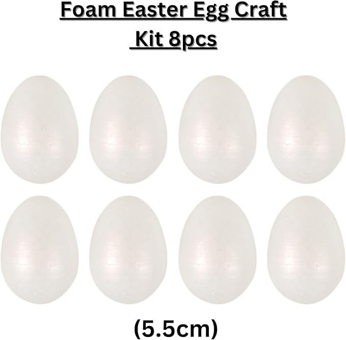 labreeze Children’s Easter Bunny Top Hat with Foam Easter Egg Craft Kit 8pcs (5.5cm) – Funt & DIY Craft Set